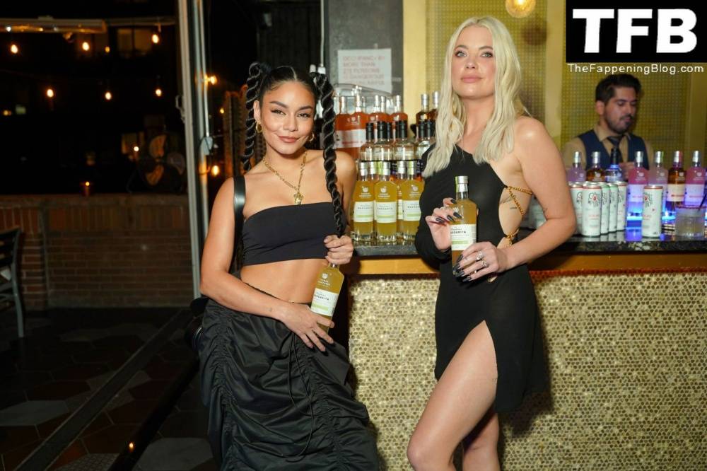 Ashley Benson Flashes Her Nude Tits Wearing a See-Through Dress at Thomas Ashbourne Margalicious Margarita Event - #34