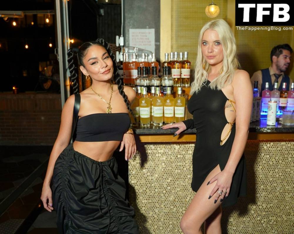 Ashley Benson Flashes Her Nude Tits Wearing a See-Through Dress at Thomas Ashbourne Margalicious Margarita Event - #6