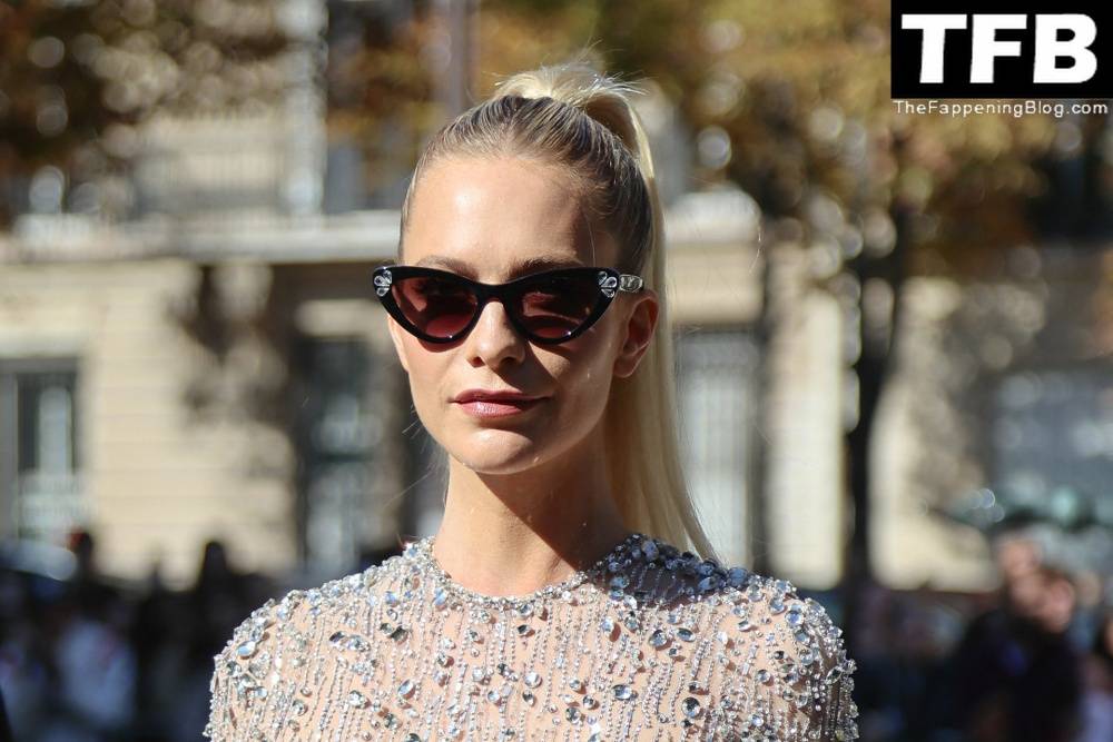 Poppy Delevingne Poses in a See-Through Top at Miu Miu Womenswear Show - #14