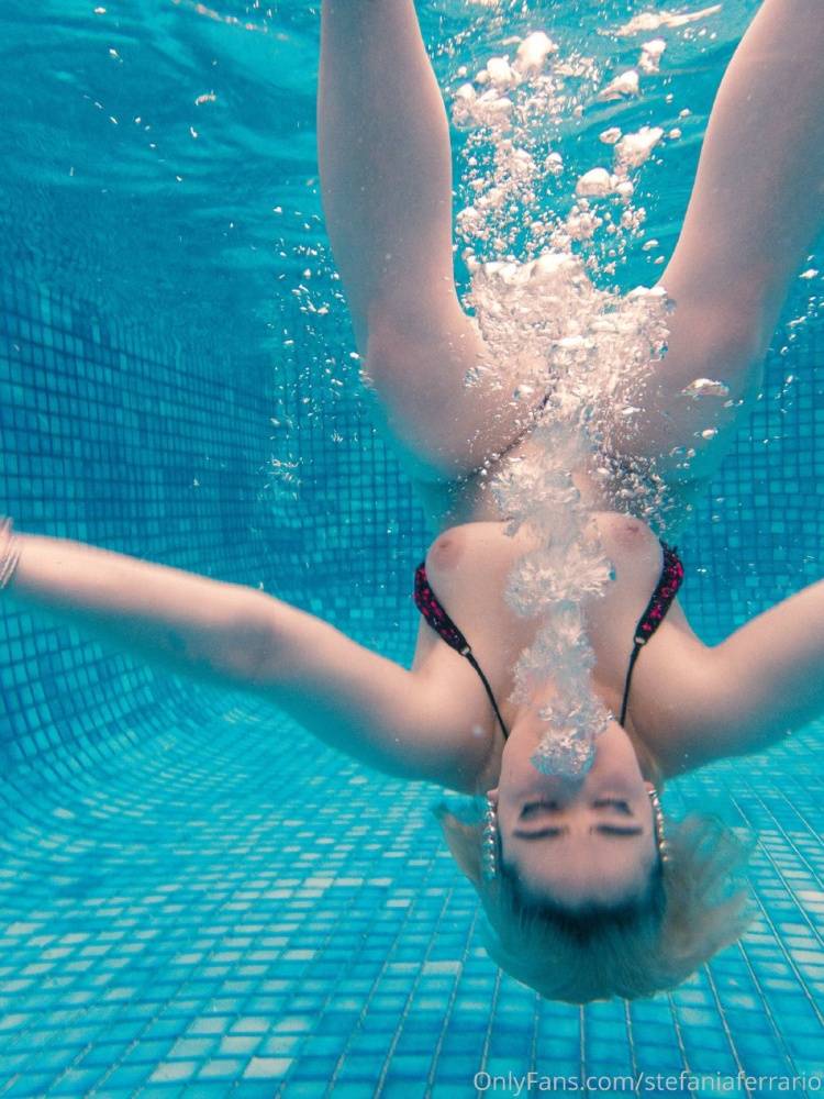 Stefania Ferrario Nude Underwater Pool Onlyfans Set Leaked - #2