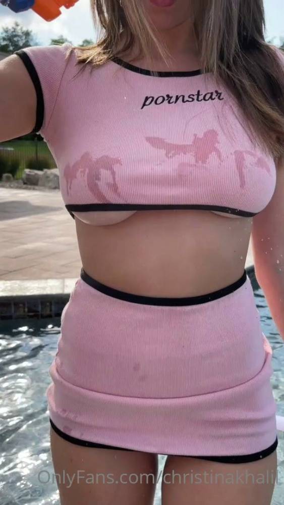 Christina Khalil Nude Wet T-shirt Strip Onlyfans photo Leaked - #11