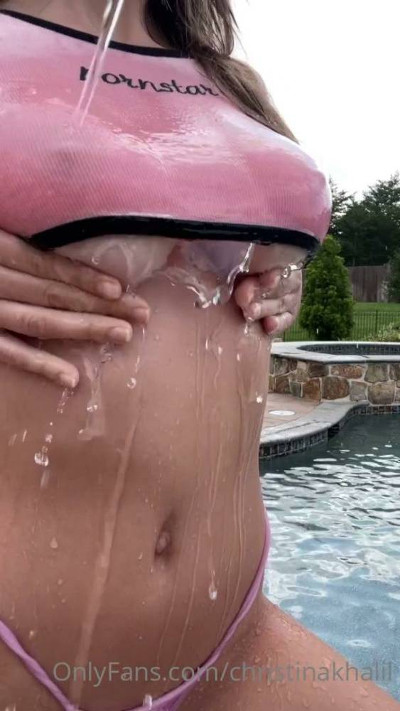 Christina Khalil Nude Wet T-shirt Strip Onlyfans photo Leaked - #2