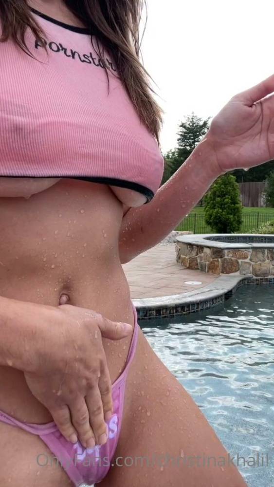 Christina Khalil Nude Wet T-shirt Strip Onlyfans photo Leaked - #18