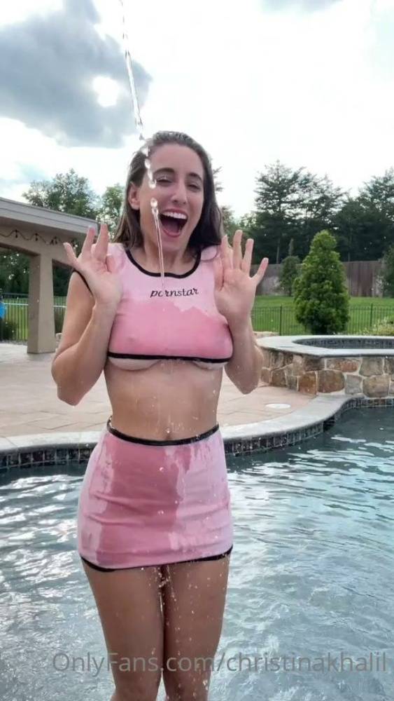 Christina Khalil Nude Wet T-shirt Strip Onlyfans photo Leaked - #17