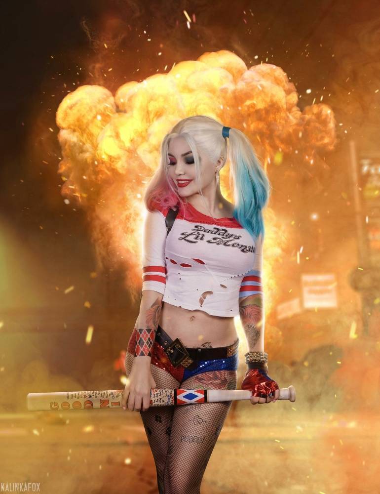 Kalinka Fox Nude Harley Quinn Cosplay Set Leaked - #6