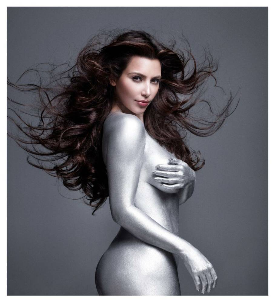 Kim Kardashian Nude Body Paint Photoshoot Leaked - #4