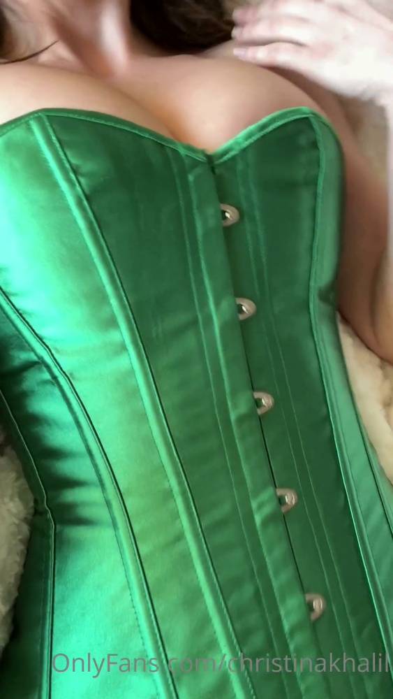 Christina Khalil Green Corset Strip Onlyfans photo Leaked - #8