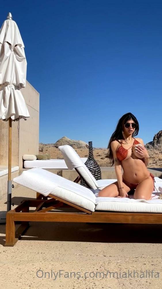 Mia Khalifa Outdoor Bikini Strip OnlyFans photo Leaked - #5