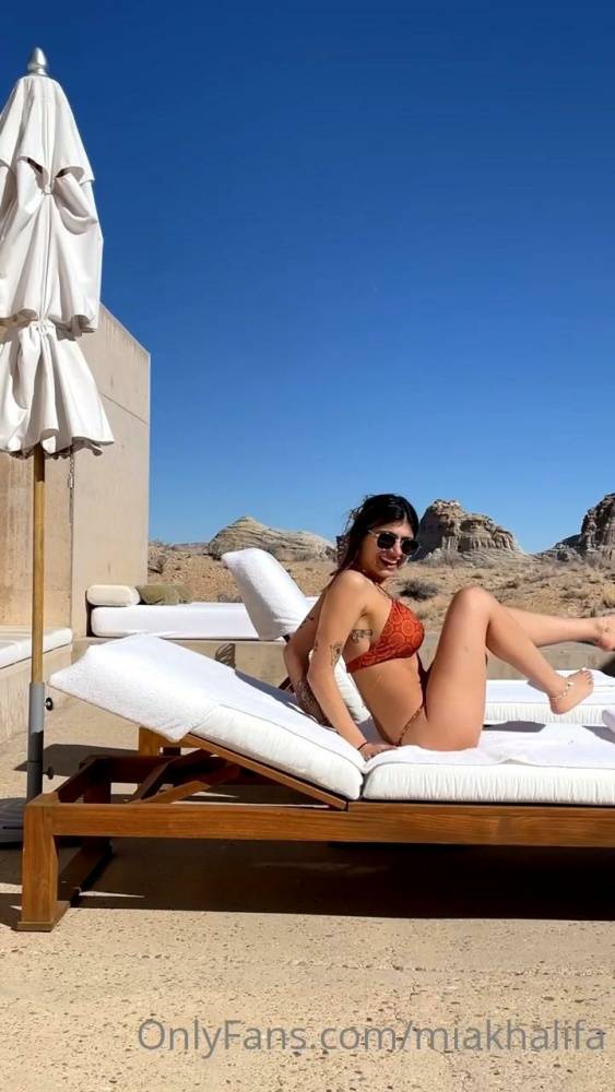 Mia Khalifa Outdoor Bikini Strip OnlyFans photo Leaked - #10