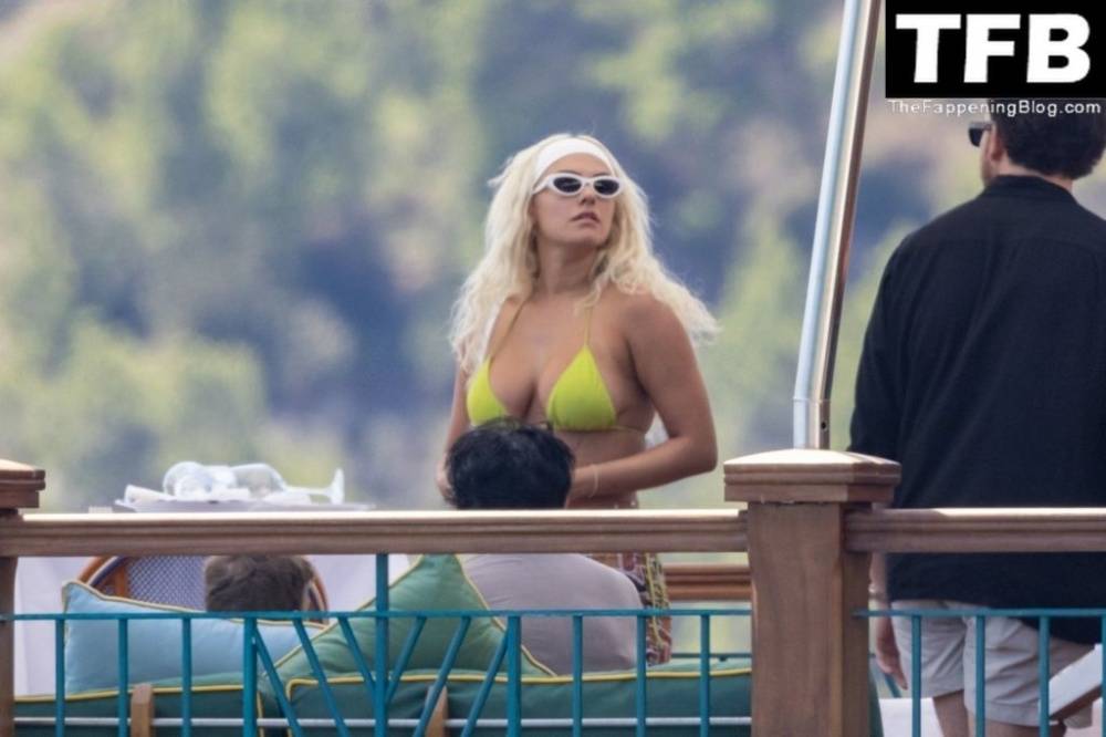 Kelsey Calemine Rocks a Yellow Bikini Aboard a Yacht on a Summer Break in Nerano - #13