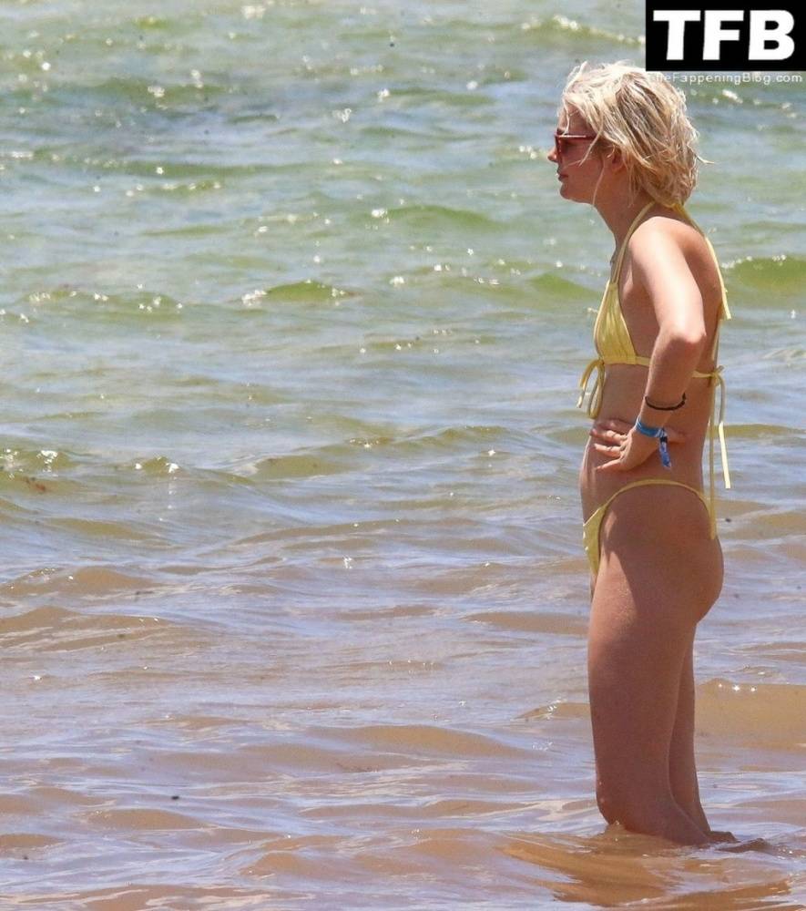 Allie Teilz Shows Off Her Sexy Figure in a Yellow Bikini - #3