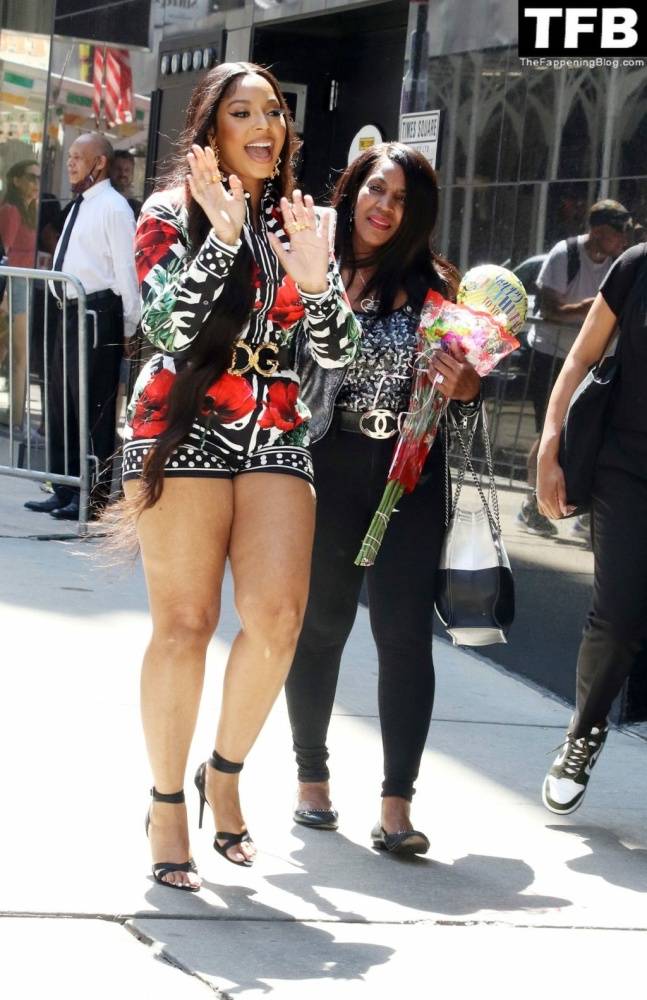 Ashanti Wears a Colorful Dolce & Gabanna Romper at Good Morning America in NYC - #8