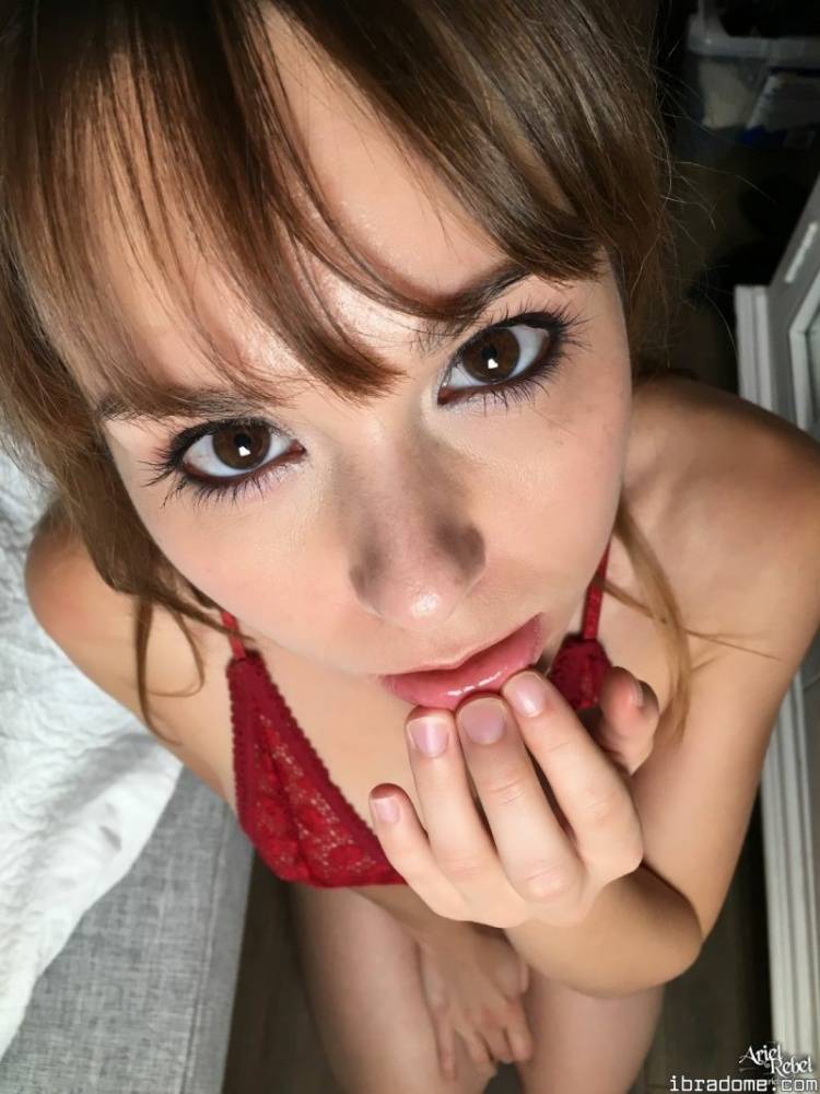 ARIEL REBEL NUDE RED LACE PICTURE SET - #1