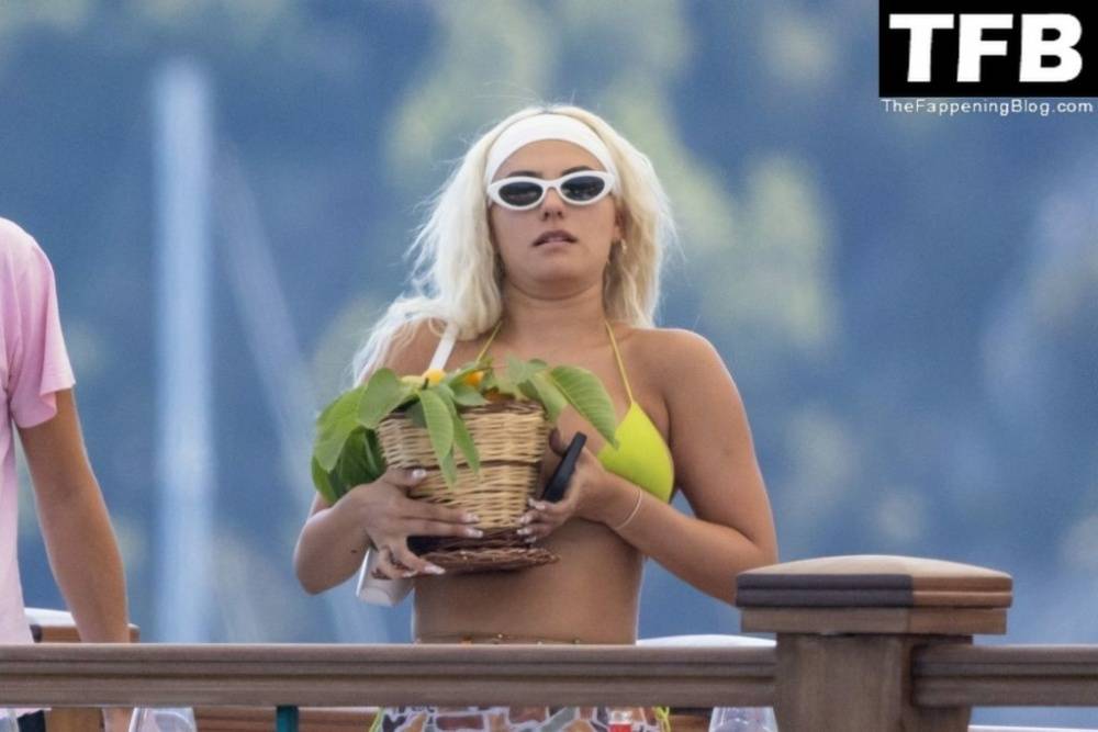 Kelsey Calemine Rocks a Yellow Bikini Aboard a Yacht on a Summer Break in Nerano - #19