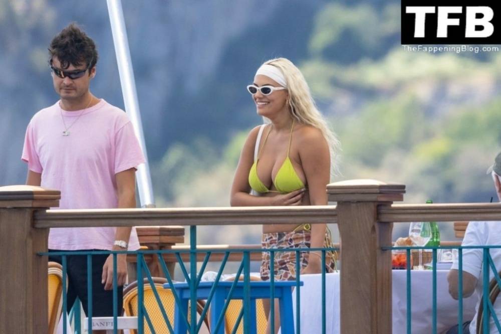 Kelsey Calemine Rocks a Yellow Bikini Aboard a Yacht on a Summer Break in Nerano - #8
