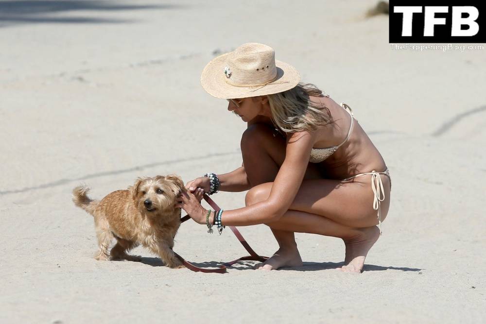 Lady Victoria Hervey Takes Her Norfolk Terrier D 19Artagnan For Beach Stroll in Malibu - #1