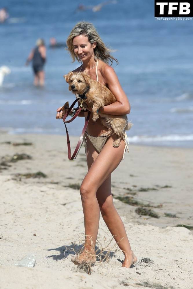 Lady Victoria Hervey Takes Her Norfolk Terrier D 19Artagnan For Beach Stroll in Malibu - #20