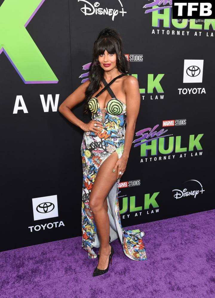 Jameela Jamil Flaunts Her Big Tits at the Premiere of Disney+ 19s 1CShe Hulk: Attorney at Law 1D in LA - #3