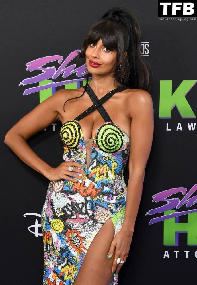 Jameela Jamil Flaunts Her Big Tits at the Premiere of Disney+ 19s 1CShe Hulk: Attorney at Law 1D in LA - #47
