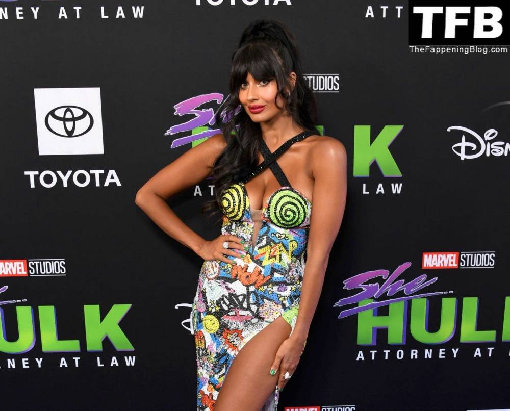 Jameela Jamil Flaunts Her Big Tits at the Premiere of Disney+ 19s 1CShe Hulk: Attorney at Law 1D in LA - #49