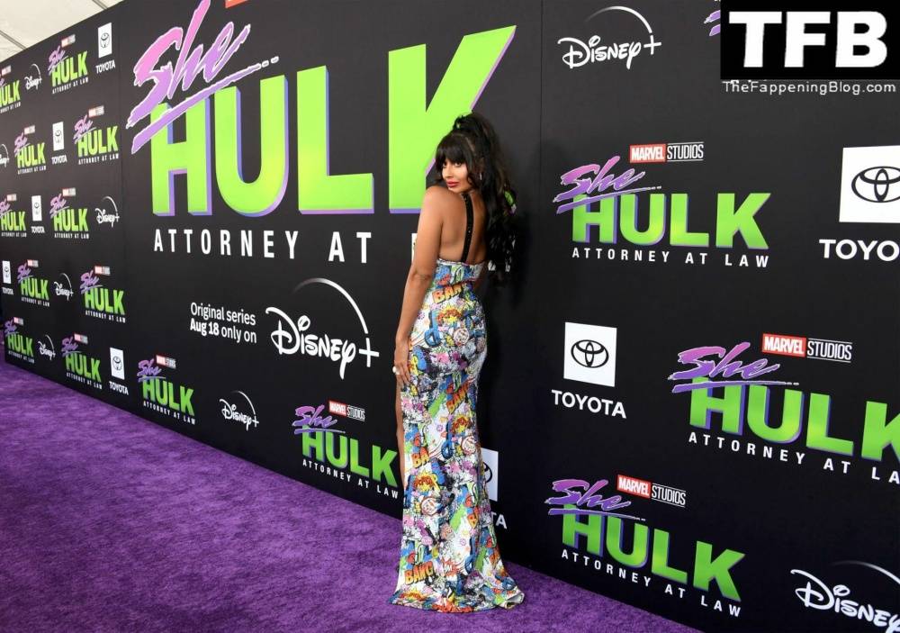 Jameela Jamil Flaunts Her Big Tits at the Premiere of Disney+ 19s 1CShe Hulk: Attorney at Law 1D in LA - #2