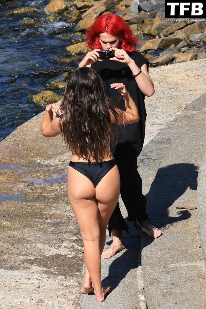 Addison Rae Displays Her Curves in a Black Bikini on Holiday with Omer Fedi on Lake Como - #18