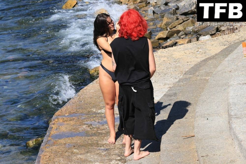 Addison Rae Displays Her Curves in a Black Bikini on Holiday with Omer Fedi on Lake Como - #61
