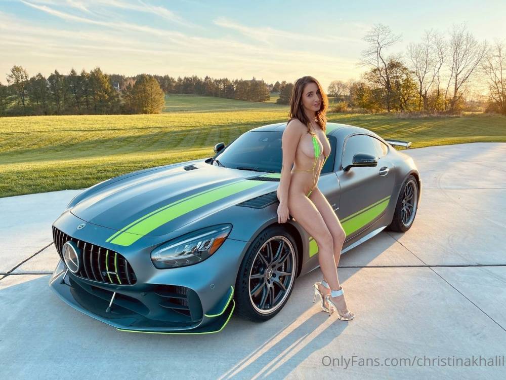 Christina Khalil Micro Bikini Sports Car Onlyfans Set Leaked - #7