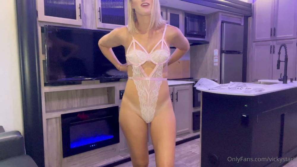 Vicky Stark Sheer One Piece Lingerie Try On Onlyfans Video Leaked - #14