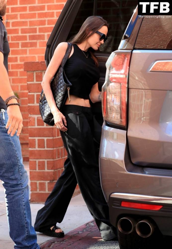 Angelina Jolie Shows Off Her Tight Tummy Leaving an Office Building - #24