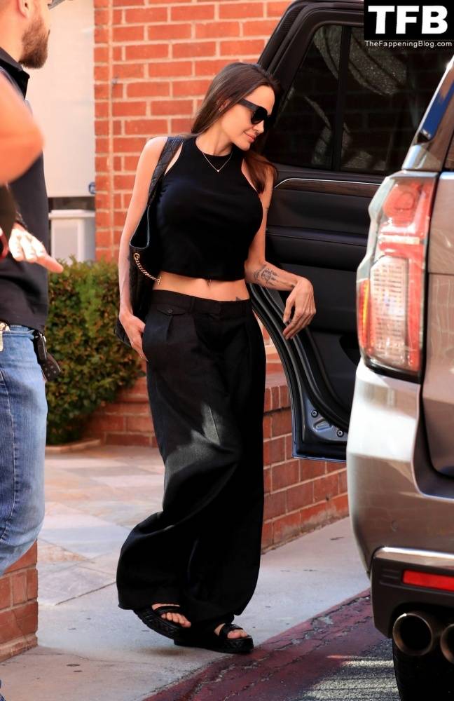 Angelina Jolie Shows Off Her Tight Tummy Leaving an Office Building - #32