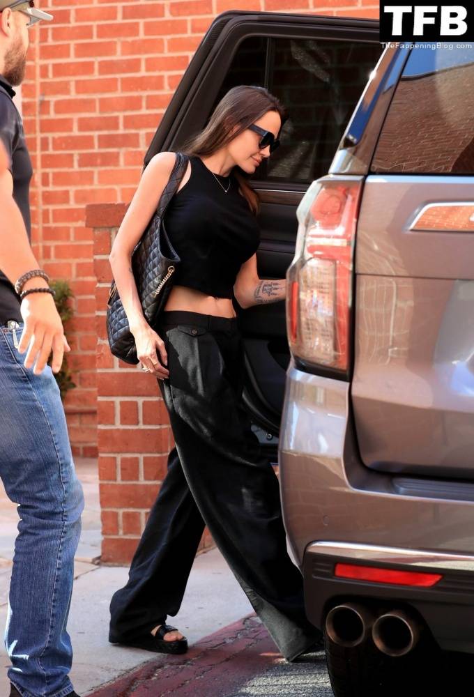 Angelina Jolie Shows Off Her Tight Tummy Leaving an Office Building - #13