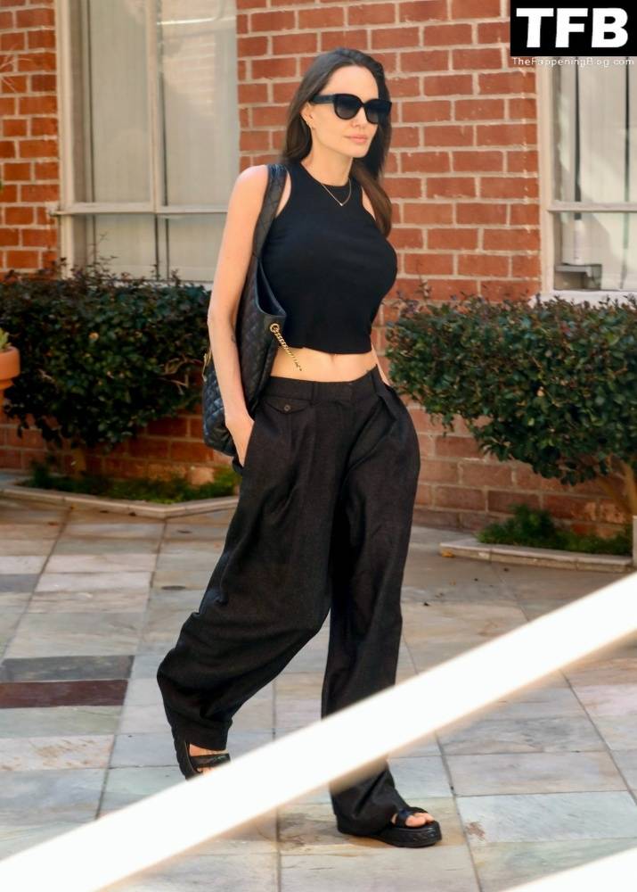 Angelina Jolie Shows Off Her Tight Tummy Leaving an Office Building - #25