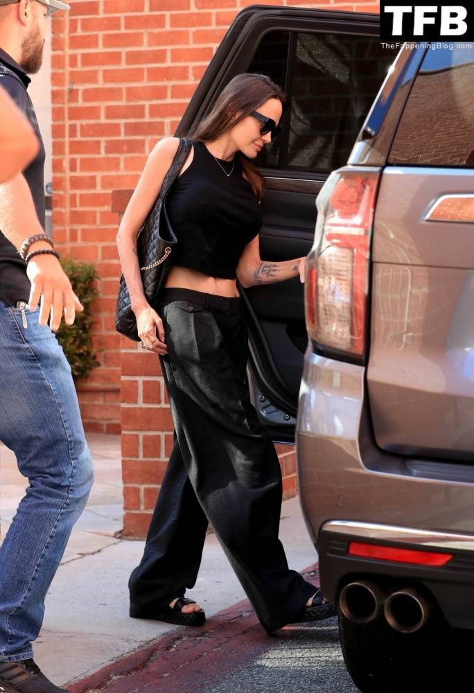 Angelina Jolie Shows Off Her Tight Tummy Leaving an Office Building - #30