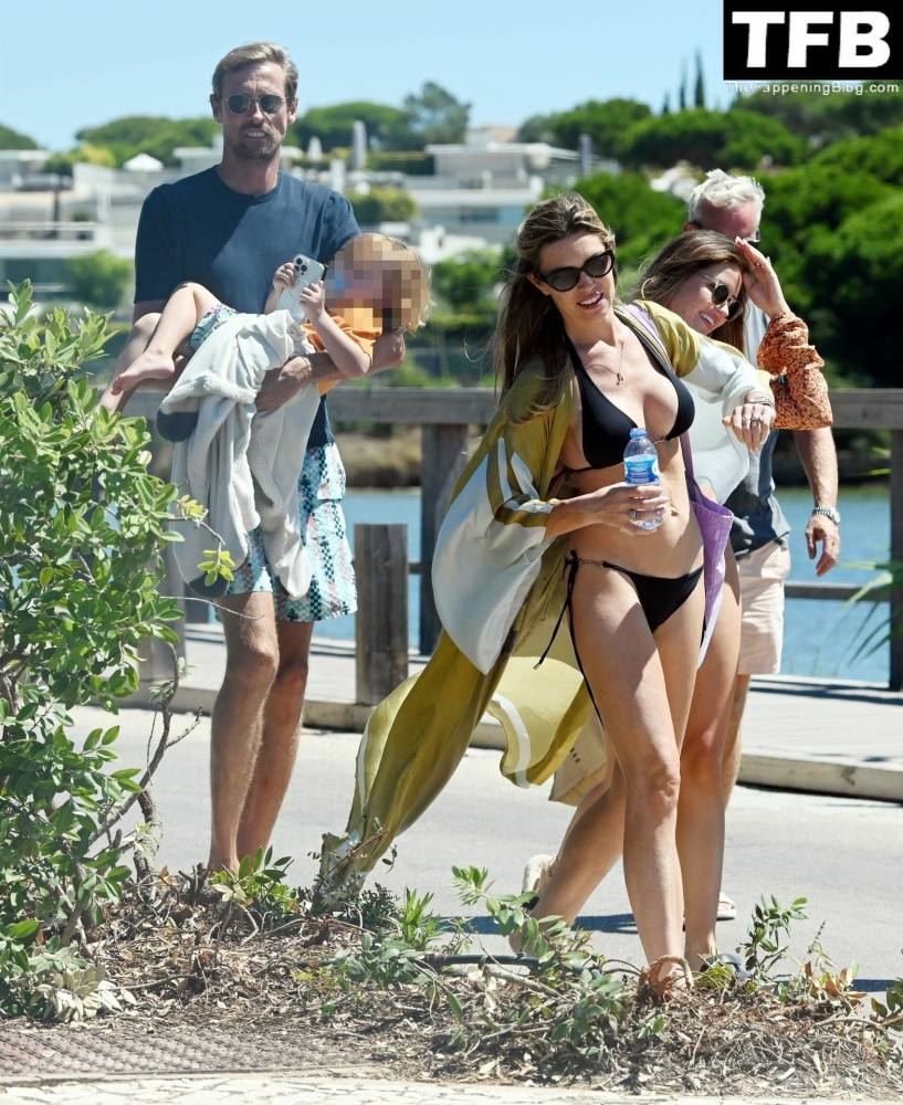 Abbey Clancy Shows Off Her Enviable Beach Body in a Black Bikini on Holiday in Portugal - #27