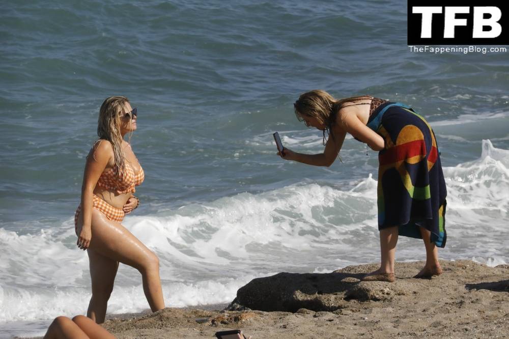 Emily Atack is Seen Having Fun by the Sea and Doing a Shoot on Holiday in Spain - #11