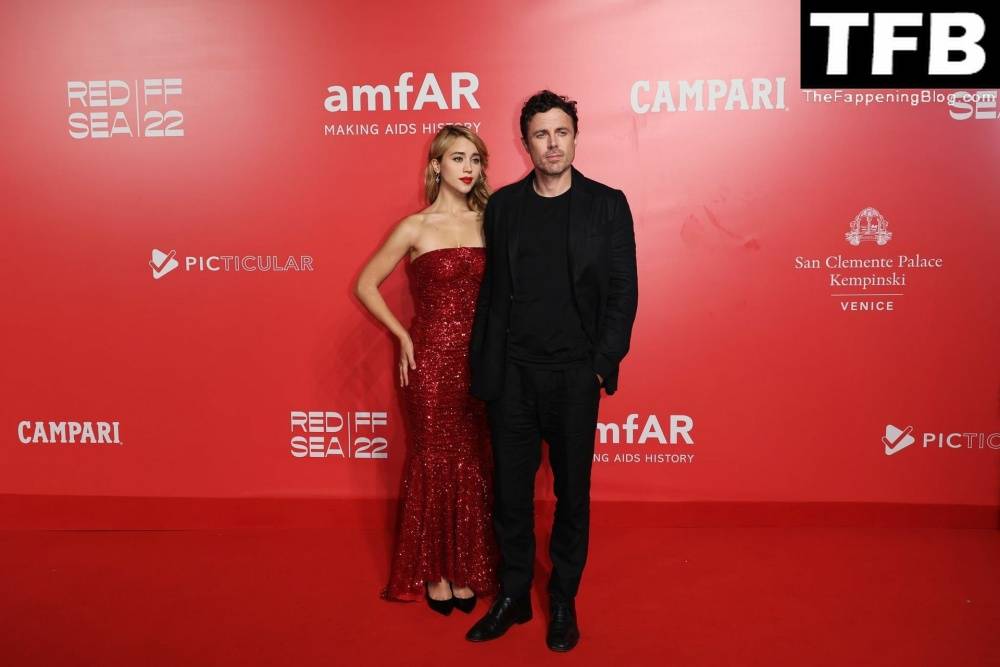 Caylee Cowan Looks Beautiful in a Red Dress at the amfAR Venice Gala - #7
