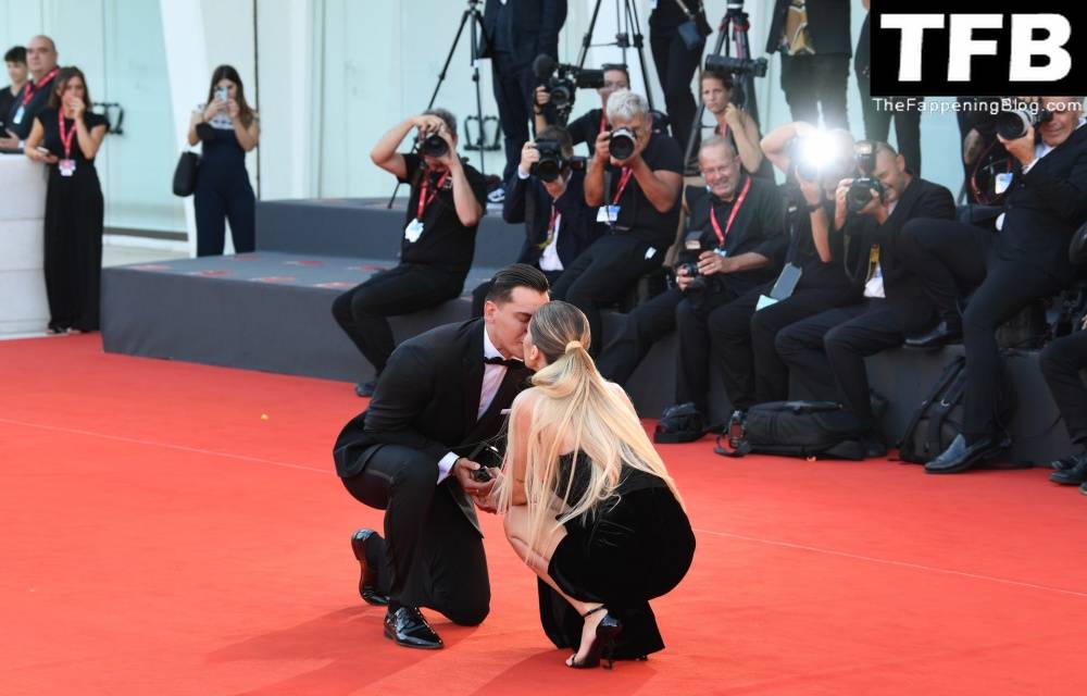 Alessandro Basciano Proposes to Sophie Codegoni During 1CThe Son 1D Red Carpet at the 79th Venice International Film Festival - #98