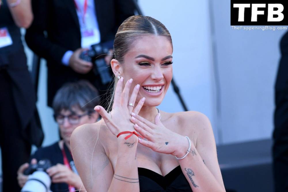 Alessandro Basciano Proposes to Sophie Codegoni During 1CThe Son 1D Red Carpet at the 79th Venice International Film Festival - #53