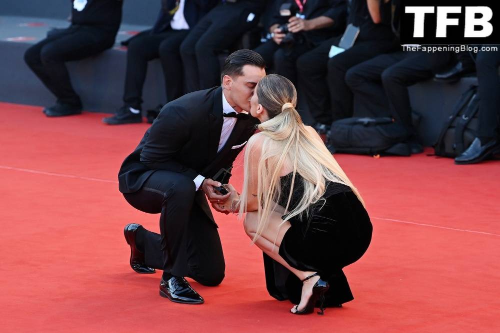 Alessandro Basciano Proposes to Sophie Codegoni During 1CThe Son 1D Red Carpet at the 79th Venice International Film Festival - #54