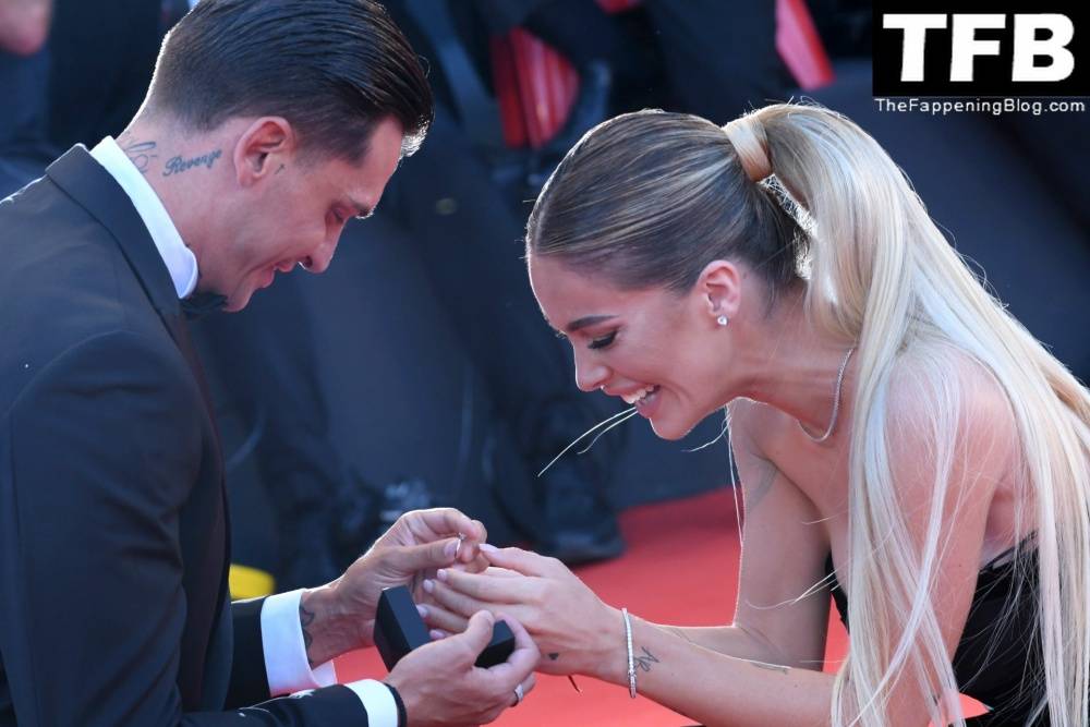 Alessandro Basciano Proposes to Sophie Codegoni During 1CThe Son 1D Red Carpet at the 79th Venice International Film Festival - #37