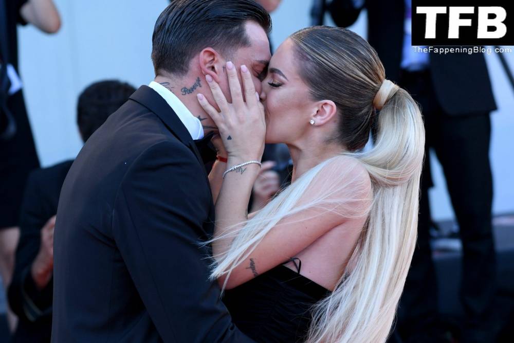 Alessandro Basciano Proposes to Sophie Codegoni During 1CThe Son 1D Red Carpet at the 79th Venice International Film Festival - #30