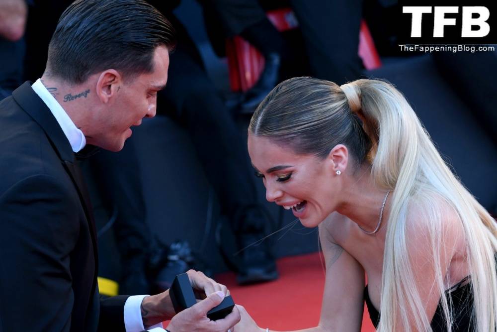 Alessandro Basciano Proposes to Sophie Codegoni During 1CThe Son 1D Red Carpet at the 79th Venice International Film Festival - #8