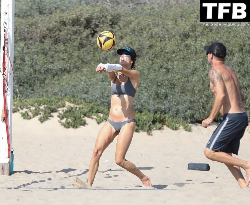 Alessandra Ambrosio Plays Beach Volleyball with Her Boyfriend and Fellow Model Friend - #2