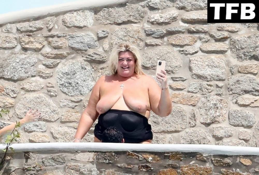 Gemma Collins Flashes Her Nude Boobs on the Greek Island of Mykonos - #92