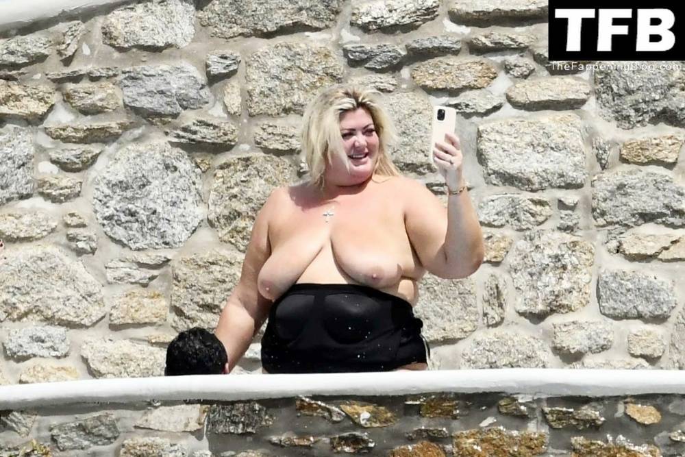 Gemma Collins Flashes Her Nude Boobs on the Greek Island of Mykonos - #89