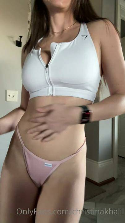 Christina Khalil Sexy Gym Outfit Strip Onlyfans Video Leaked - #3