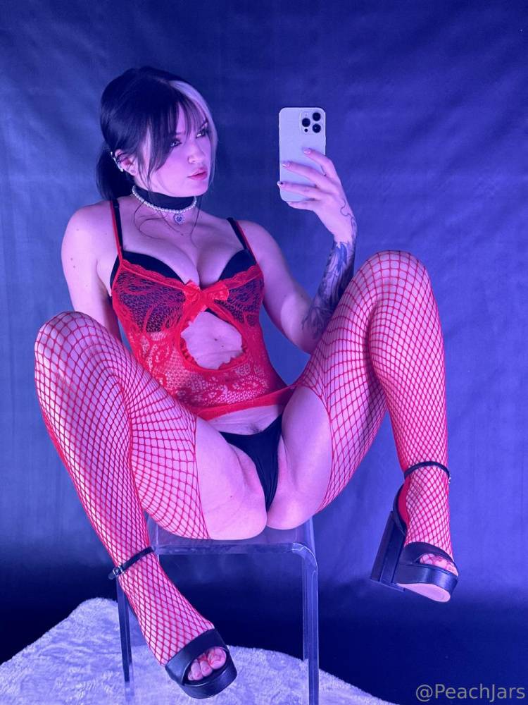 PeachJars Sexy Fishnet Bodysuit Tease Onlyfans Set Leaked - #2