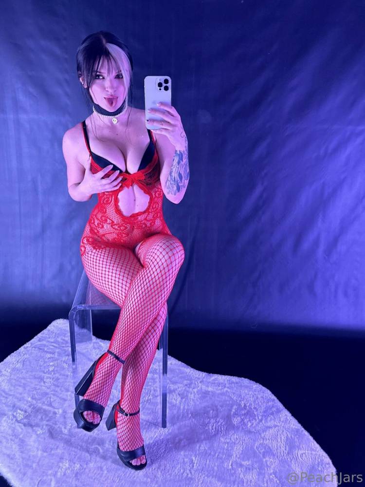 PeachJars Sexy Fishnet Bodysuit Tease Onlyfans Set Leaked - #6