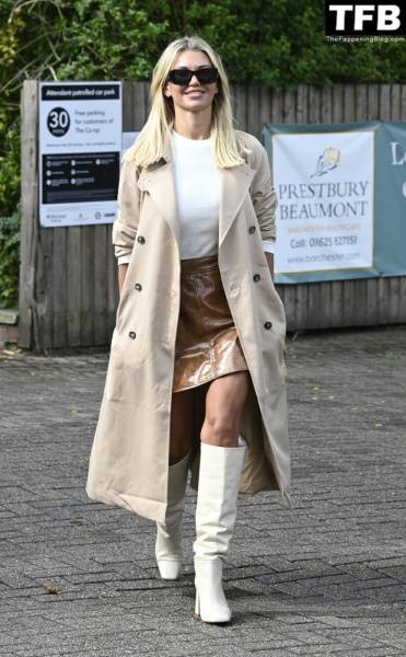 Christine McGuinness Puts on a Leggy Display Out and About in Cheshire on modelclub.info